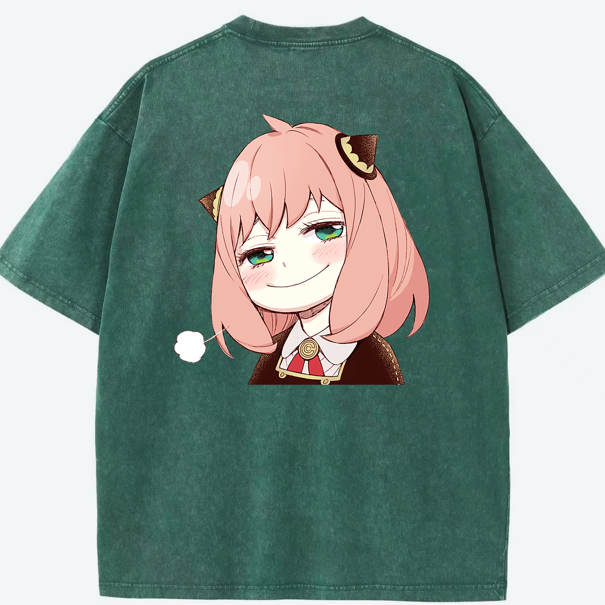 （画像用） SPY×FAMILY间谍家家酒 綿100% ヴィンテージ風 半袖Tシャツ（背面プリント）